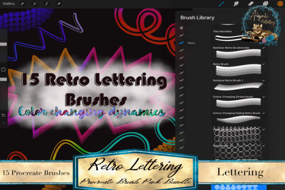 Download Retro | Procreate Lettering Brushes - Letter Collection