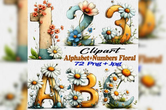 Download Watercolor Floral Alphabet and Letters - Letter Collection