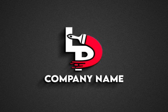 Download Letter LP Painting Brush Stoke Logo - Letter Collection