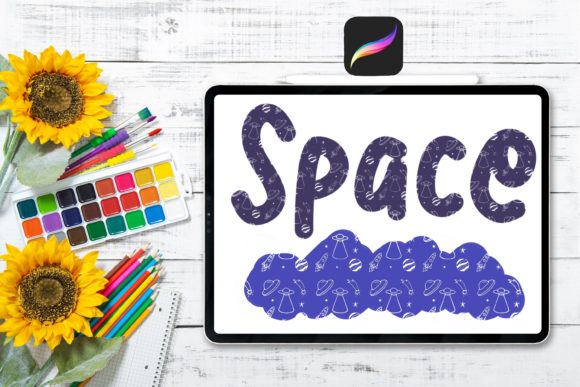 Download Space Texture Brush for Procreate - Premium Bundle