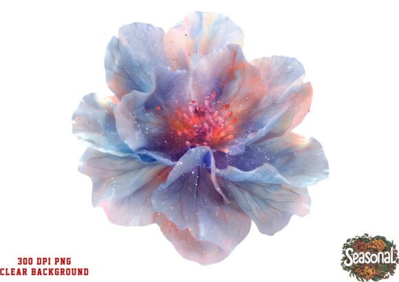 Download Soft Sky Petals with Star Center - Soft sky Collection