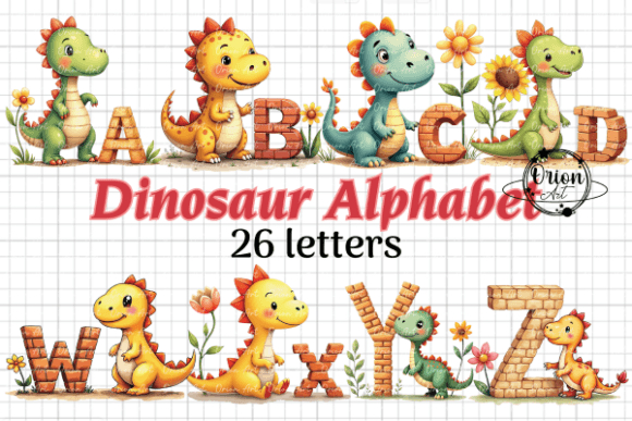 Download Dinosaur Alphabet 26 Letters PNG Clipart - Letter Collection