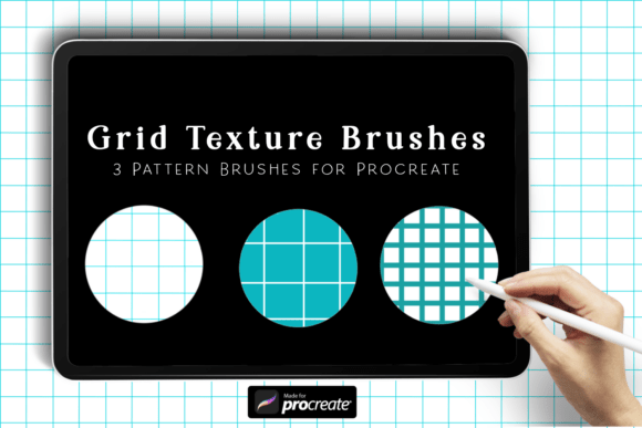 Download Grid Texture Brushes for Procreate - Texture brush Collection
