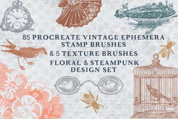 Download 85 Procreate Ephemera &amp; Texture Brushes - Texture brush Collection