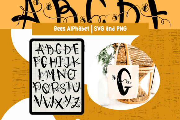 Download Procreate Stamps Flying Bees Letters - Letter Collection
