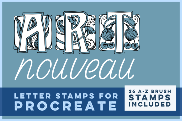 Download Art Nouveau Letter Stamp Brushes - Letter Collection