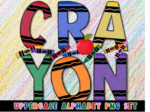 Download CRAYON SKETCH LETTERS COLOR BUNDLE PNGS - Letter Collection